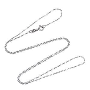 Vintage Italy Sterling Silver 925 1.0mm Cable Link Chain Necklace 19"